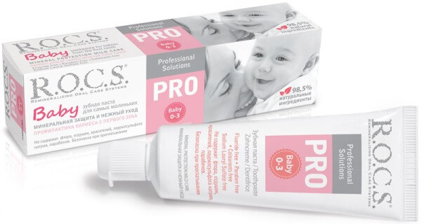ROCS – PRO Baby зубная паста без фтора